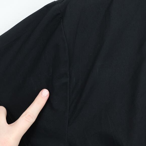 J.Crew Elena Midi Shirtdress Cotton Poplin Black Size 6 NWT - Picture 9 of 10